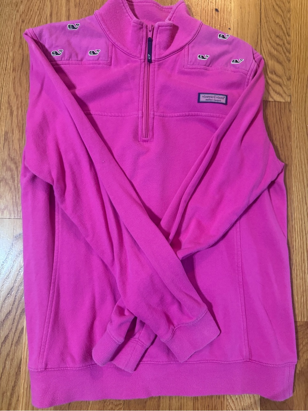 Vineyard Vines Hot Pink Quarter-Zip Pullover